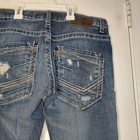 BKE Denim Aiden Bootleg Distressed Blue Jeans Men's Size 29/R - Picture 8 of 15